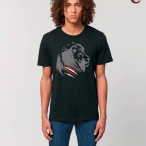Camiseta Chico León Negro - Gris